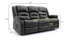Halle Recliner 3 Seater Sofa