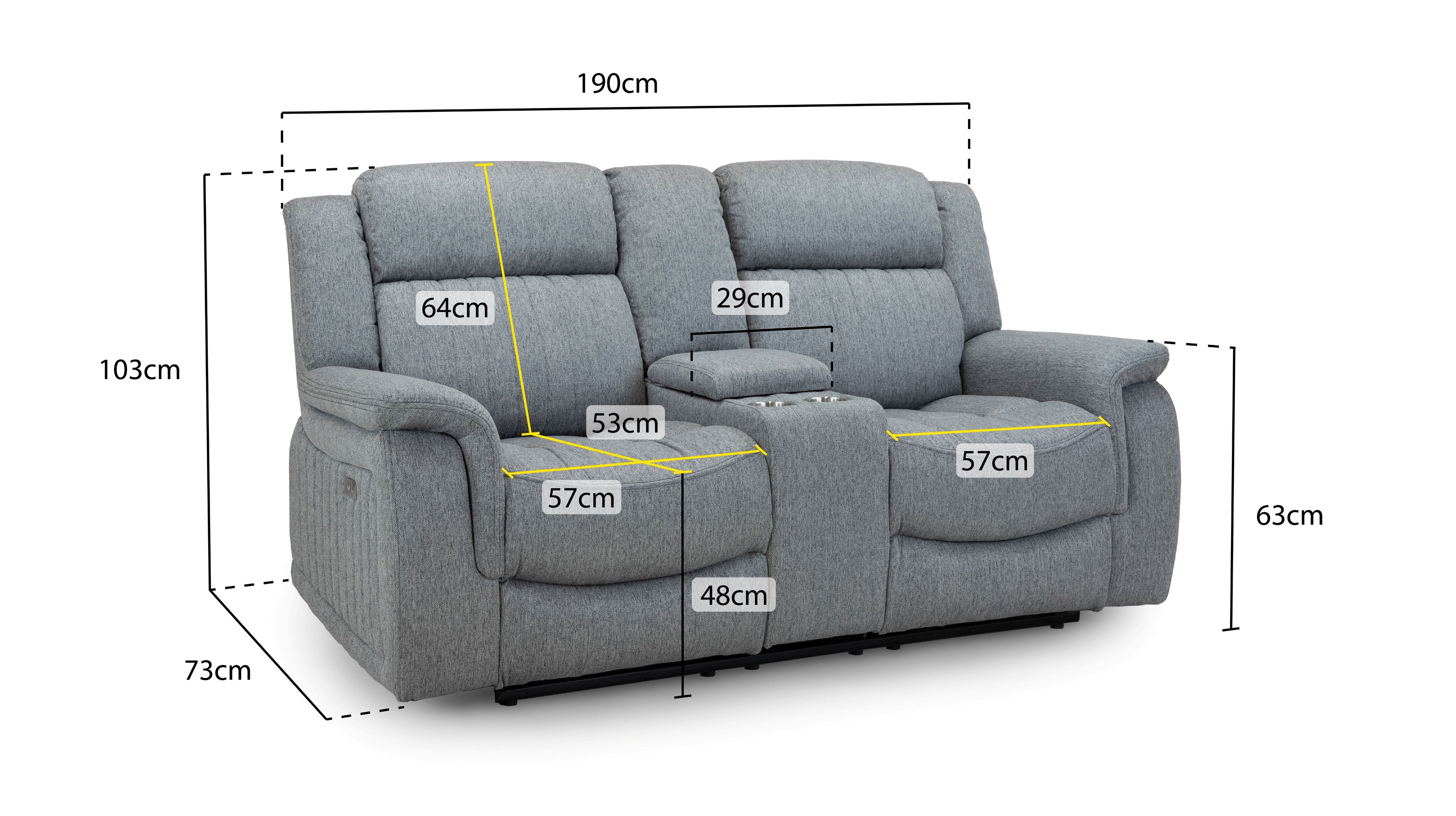 Elys Electric Recliner 2 Seater Sofa