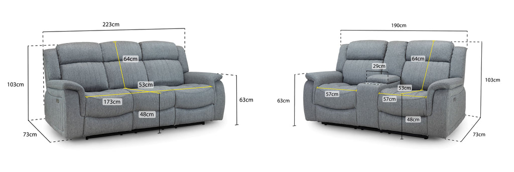 Elys Electric Recliner Sofa Set 3+2