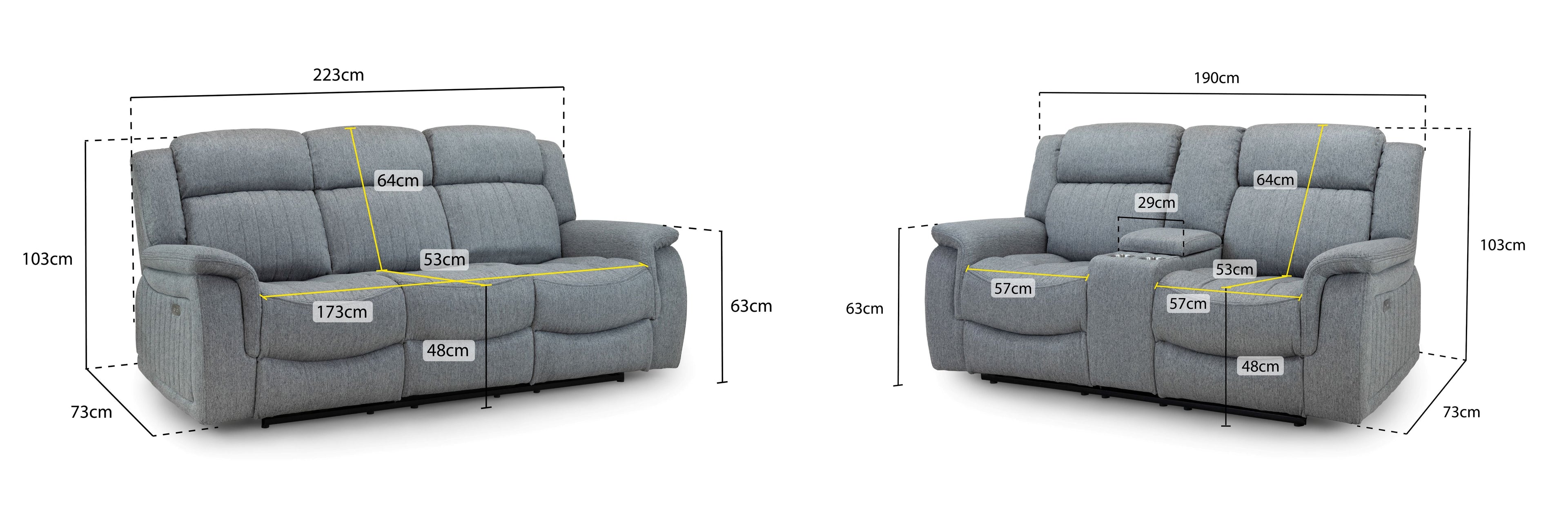 Elys Electric Recliner Sofa Set 3+2