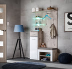 Gusta Tall Hallway Cabinet with open Shelves W40cm