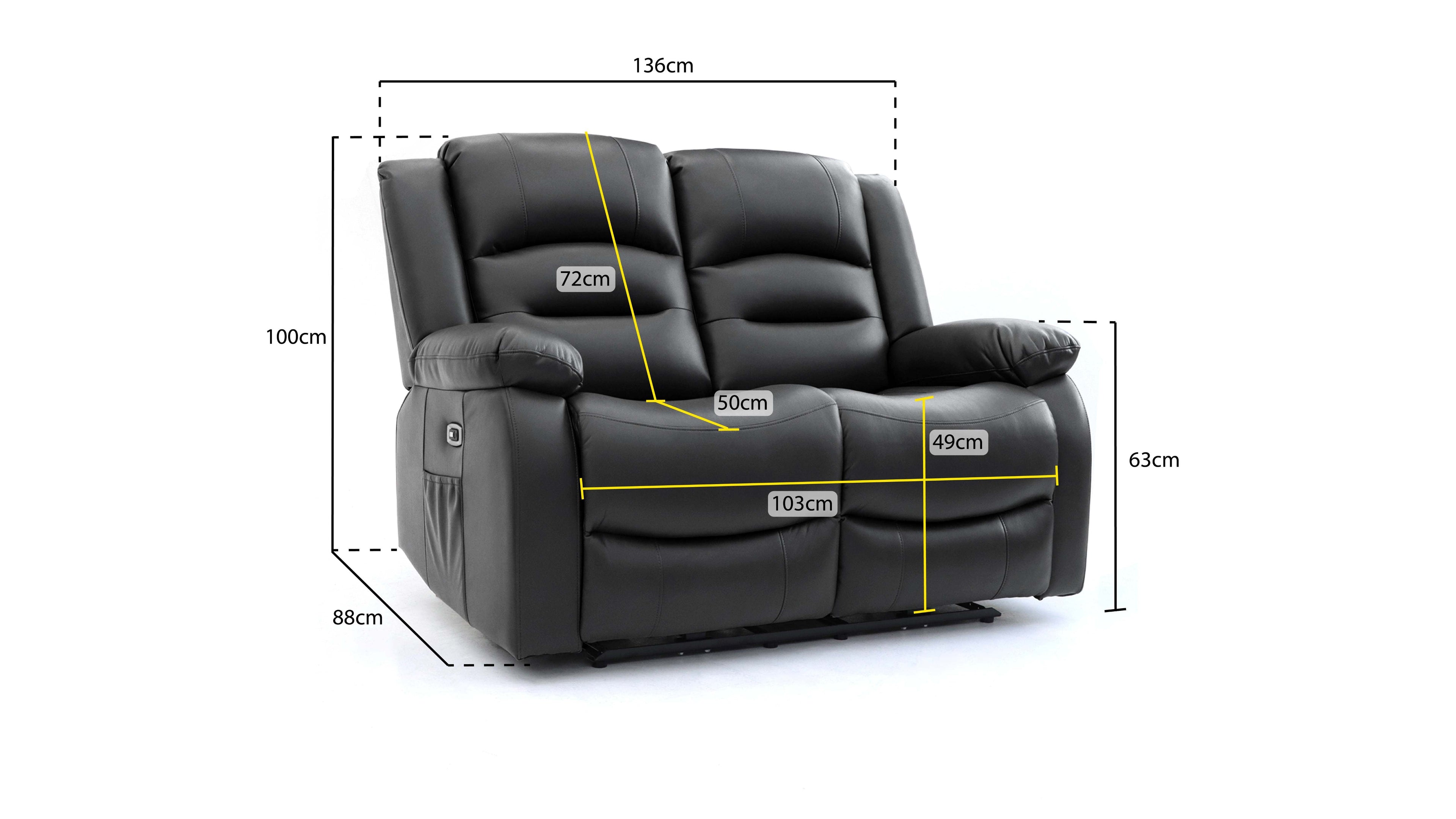 Halle Recliner 2 Seater Sofa