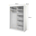 Alfa-18 Sliding Door Wardrobe W150cm