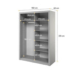 Alfa-18 Sliding Door Wardrobe W150cm
