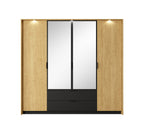Calto Wardrobe with Mirrors and Drawers W223cm
