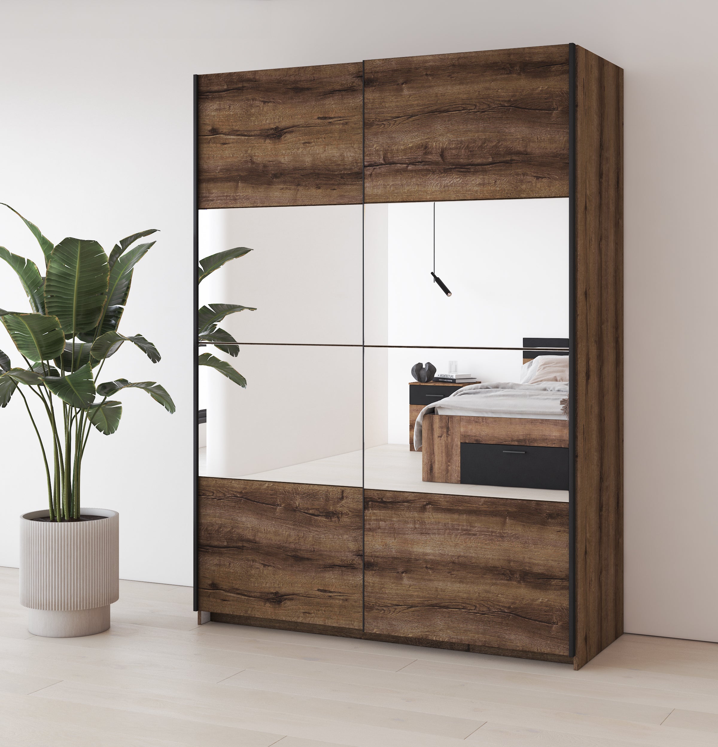 Roma Sliding Door Wardrobe with Mirror