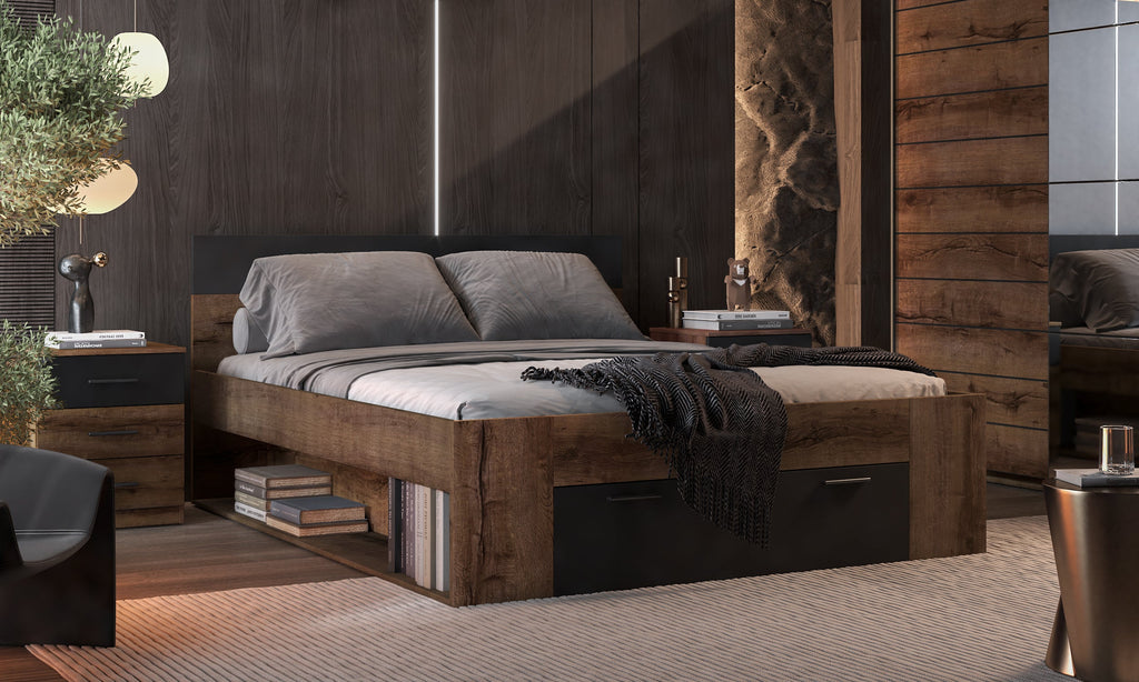 Roma Bed with Drawer [EU King or EU Super King]