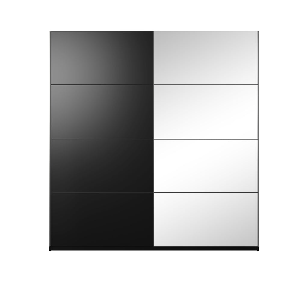 Roma Black Sliding Door Wardrobe with Mirror (Various Combinations)