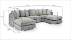 Regal U Shape Scatterback Corner Sofa