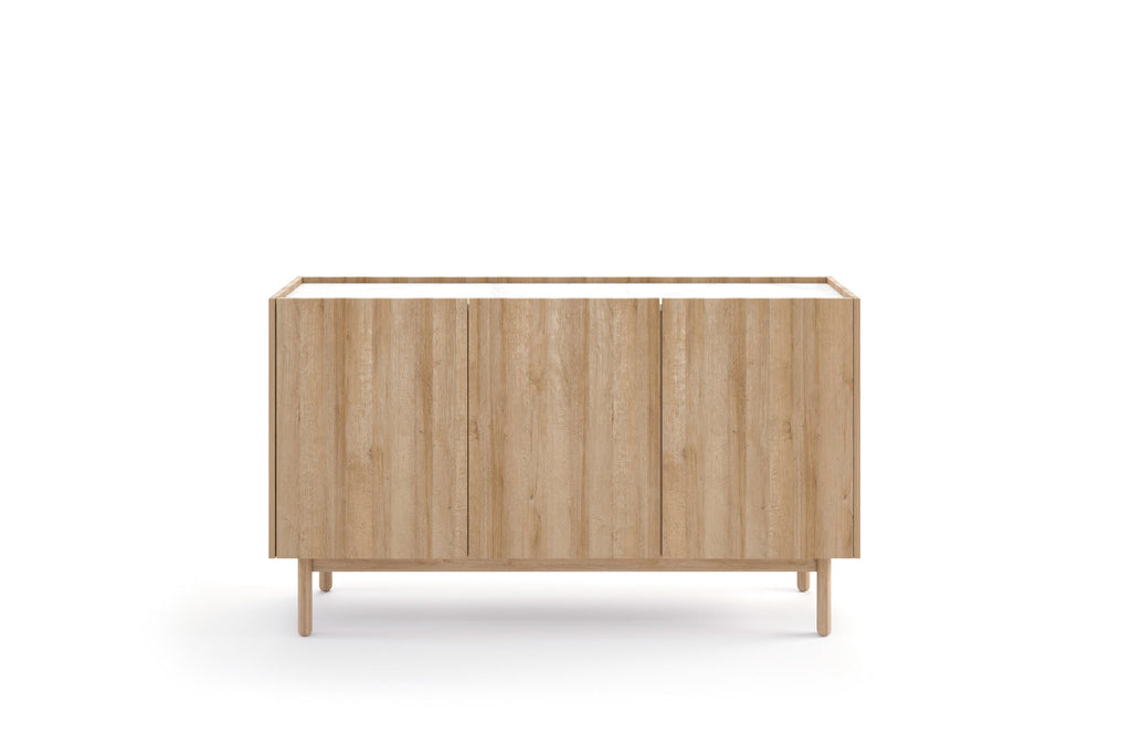 Natural 3 Door Sideboard High W144cm
