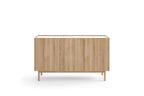 Natural 3 Door Sideboard High W144cm