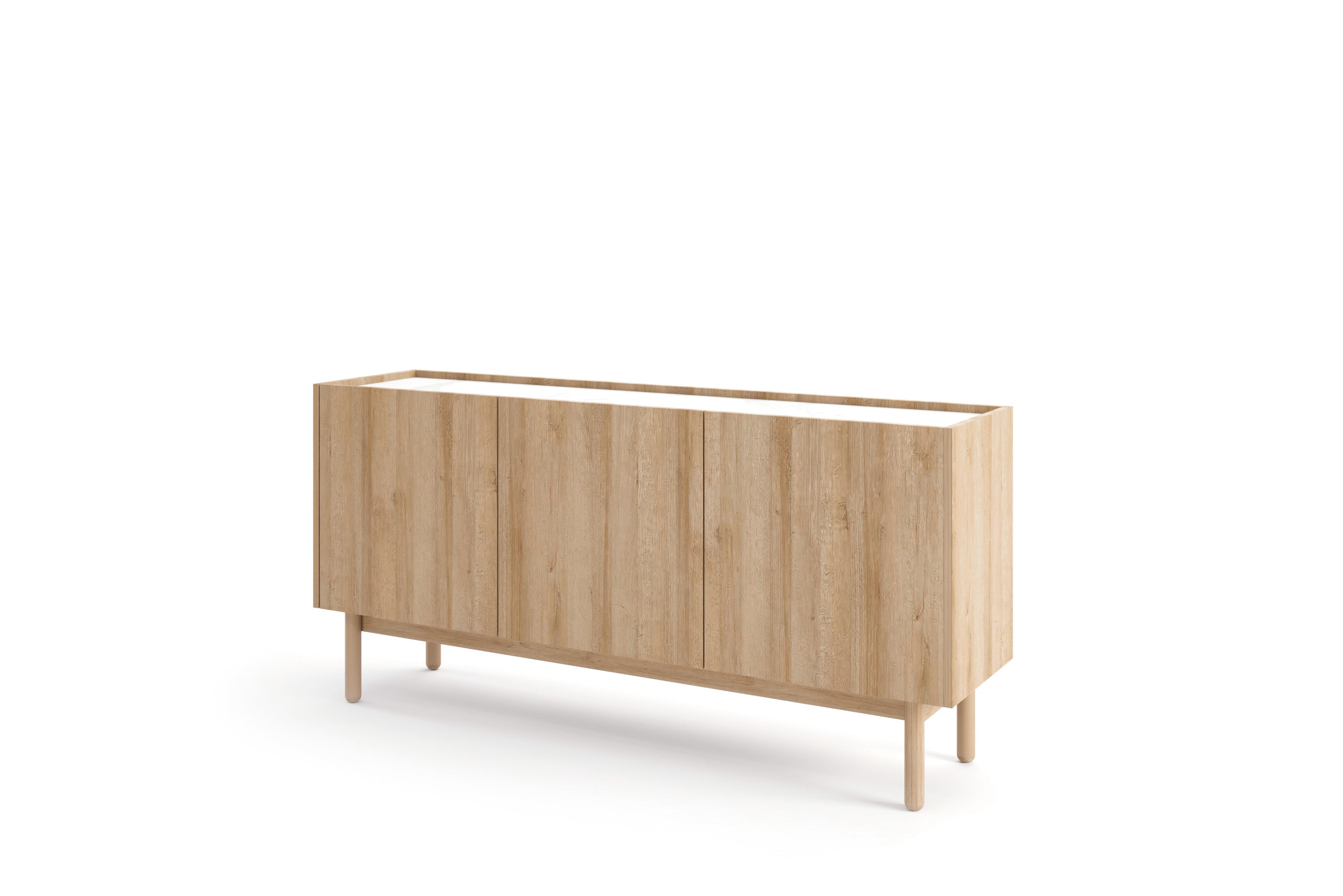 Natural 3 Door Sideboard Short W144cm