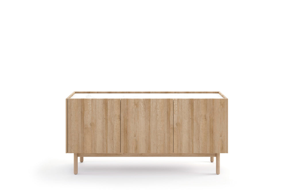 Natural 3 Door Sideboard Short W144cm