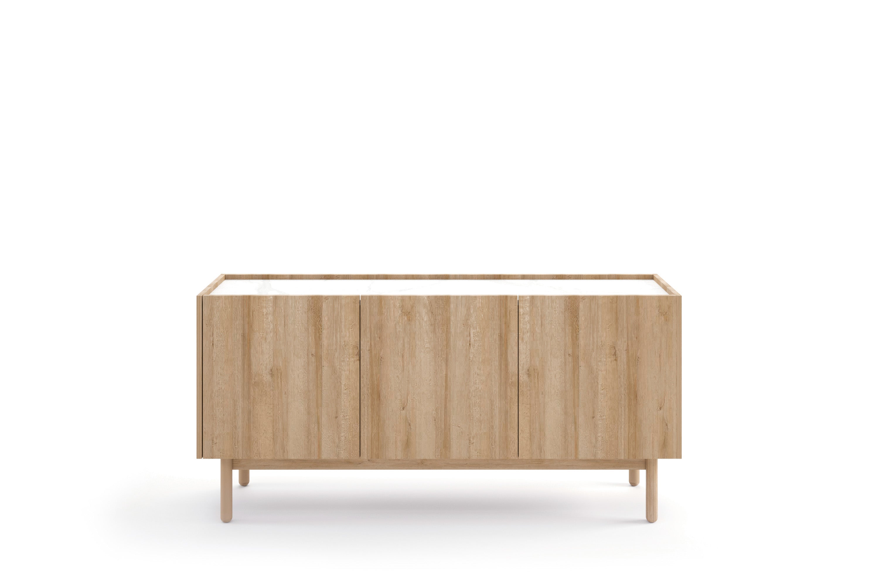 Natural 3 Door Sideboard Short W144cm