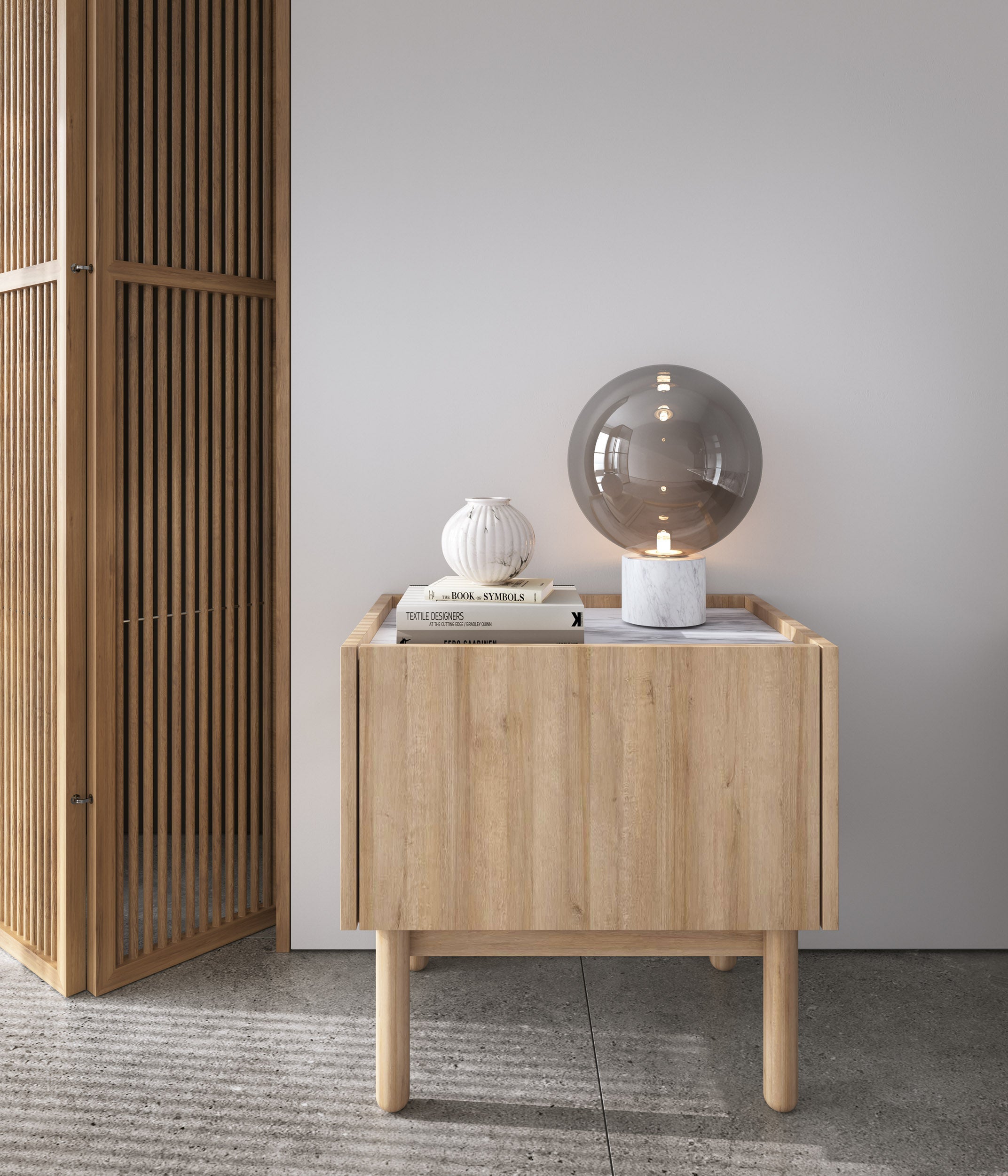 Natural Small Cabinet / Bedside Table W50cm