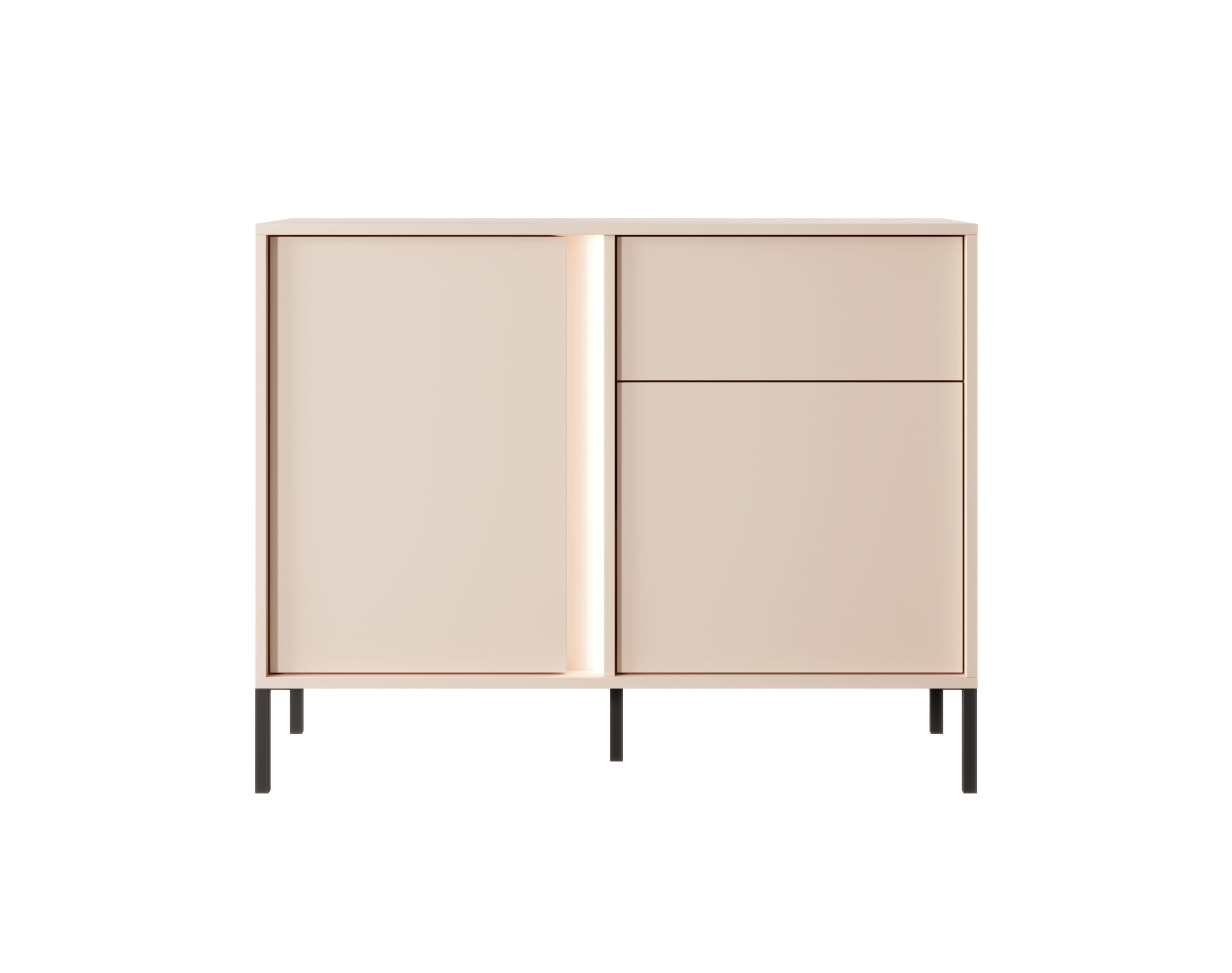 Mist 2 Door 1 Drawer Sideboard W104cm