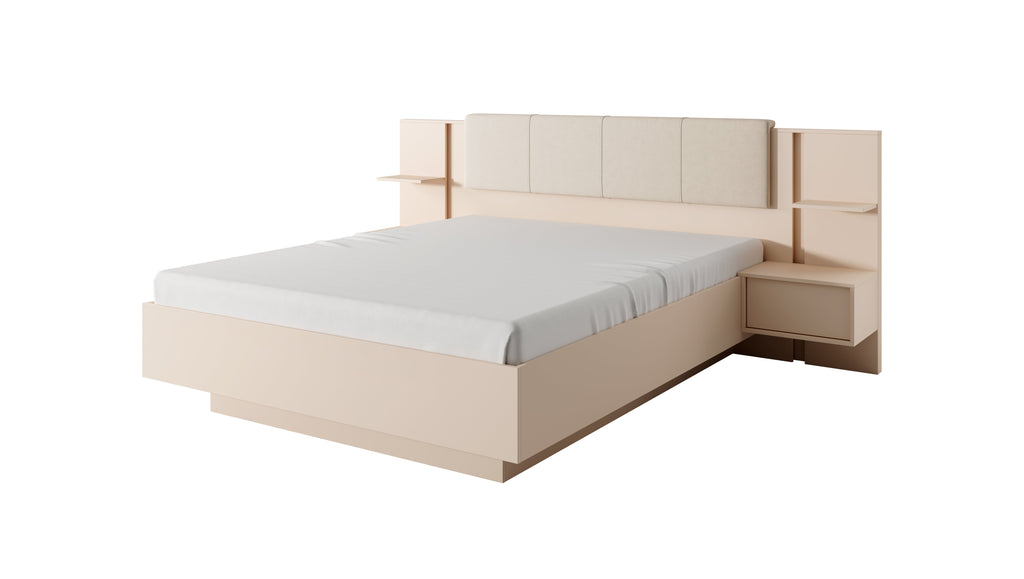Mist Ottoman Bed With Bedside Cabinets [EU King]