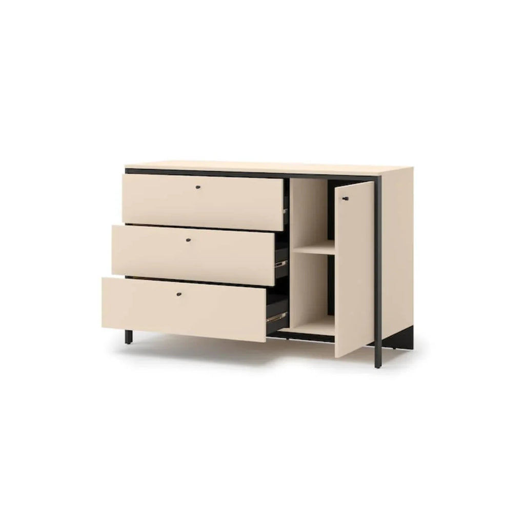 Hanna Chest of Drawers with Door W136cm
