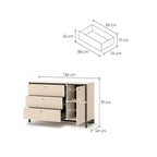 Hanna Chest of Drawers with Door W136cm