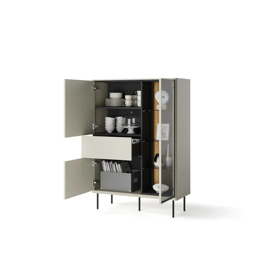 Espire Display Cabinet with Full Glass W99cm