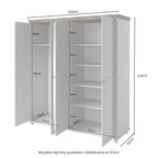 Eve 4 Door Wardrobe with Mirror W200cm