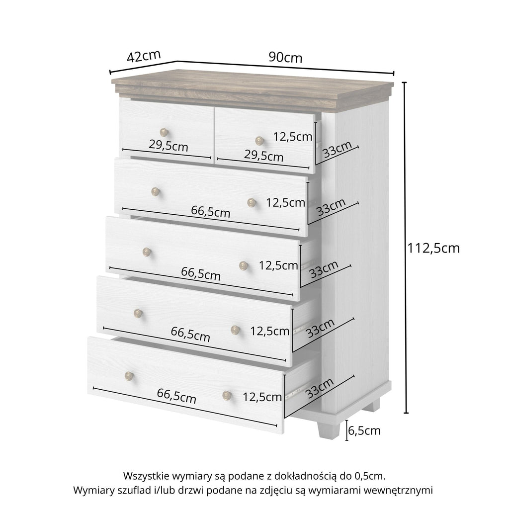 Eve Chest of Drawers Big W90cm