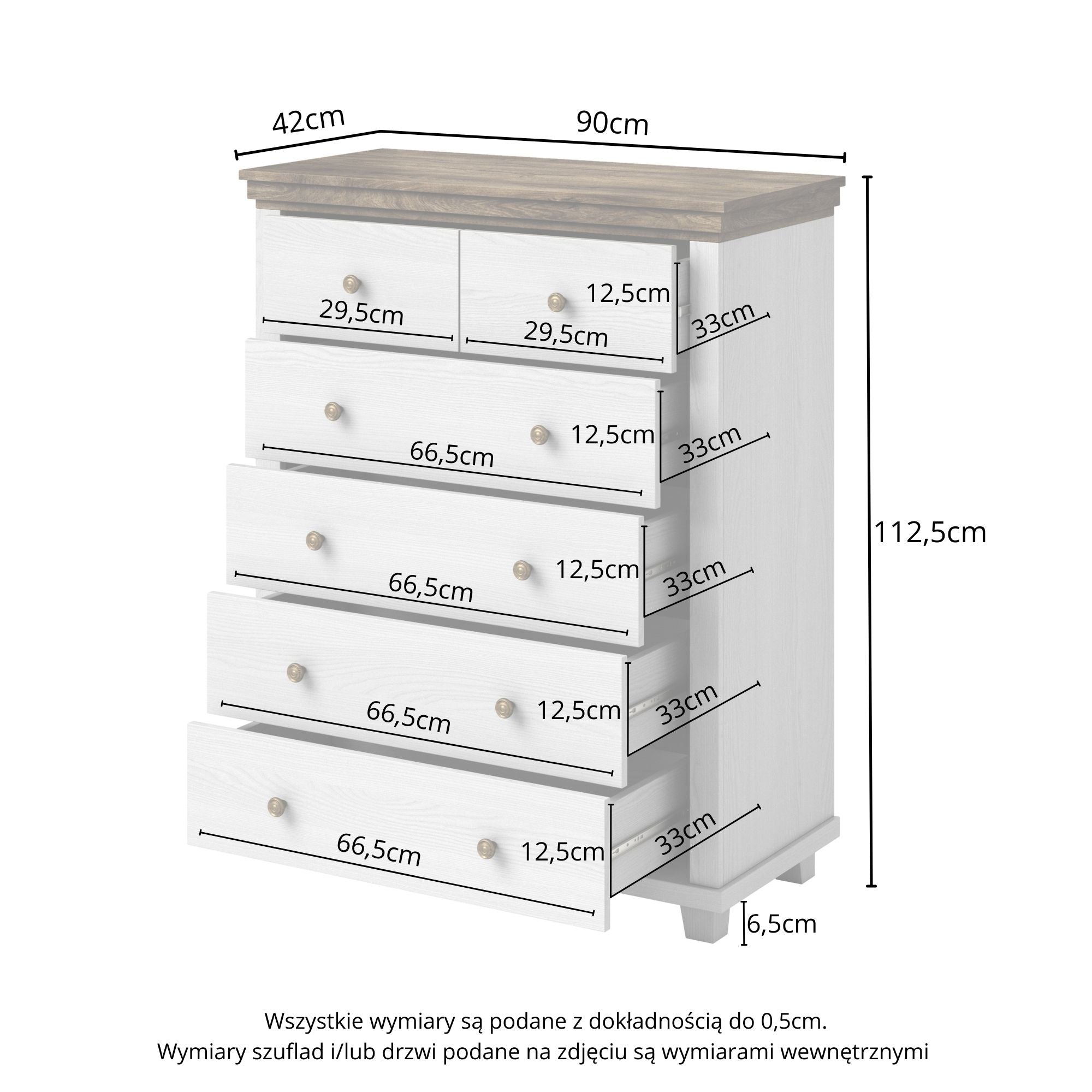 Eve Chest of Drawers Big W90cm