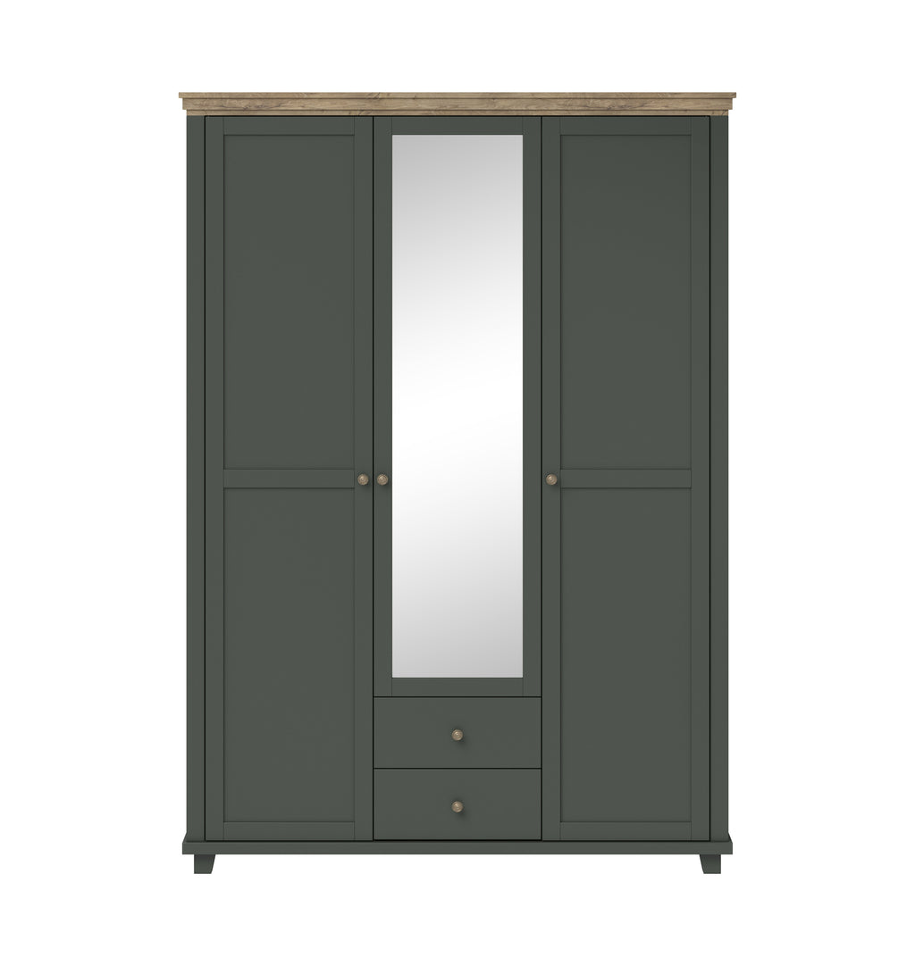 Eve 3 Door Wardrobe with Mirror W154cm