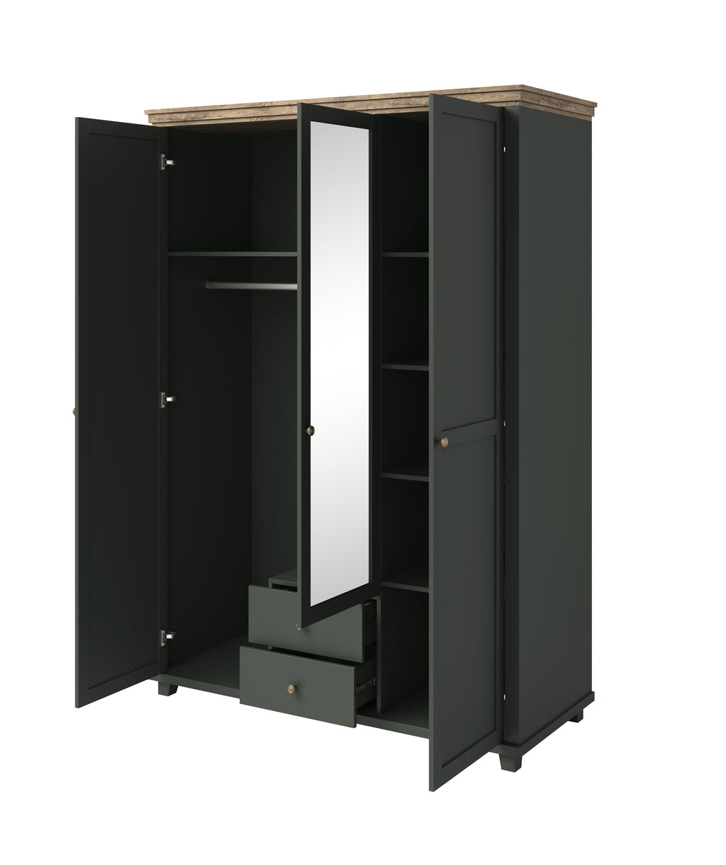 Eve 3 Door Wardrobe with Mirror W154cm