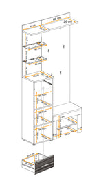 Gusta 1 Hallway Set W100cm