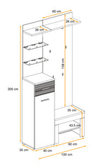 Gusta 1 Hallway Set W100cm