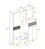 Gusta 3 Hallway Set W170cm