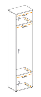 Gusta Tall Hallway Cabinet W50cm