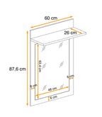 Gusta Hallway Mirror with Shelf W60cm