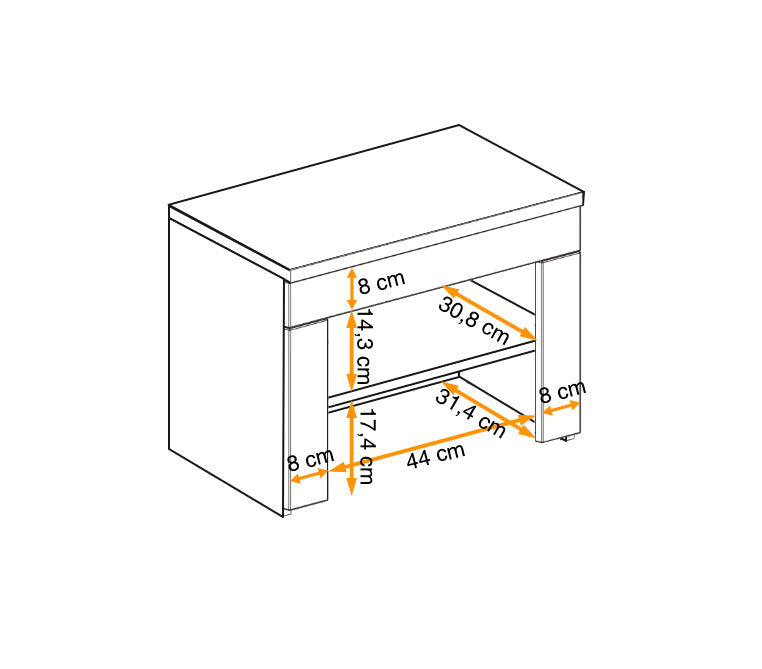 Gusta Hallway Bench W60cm