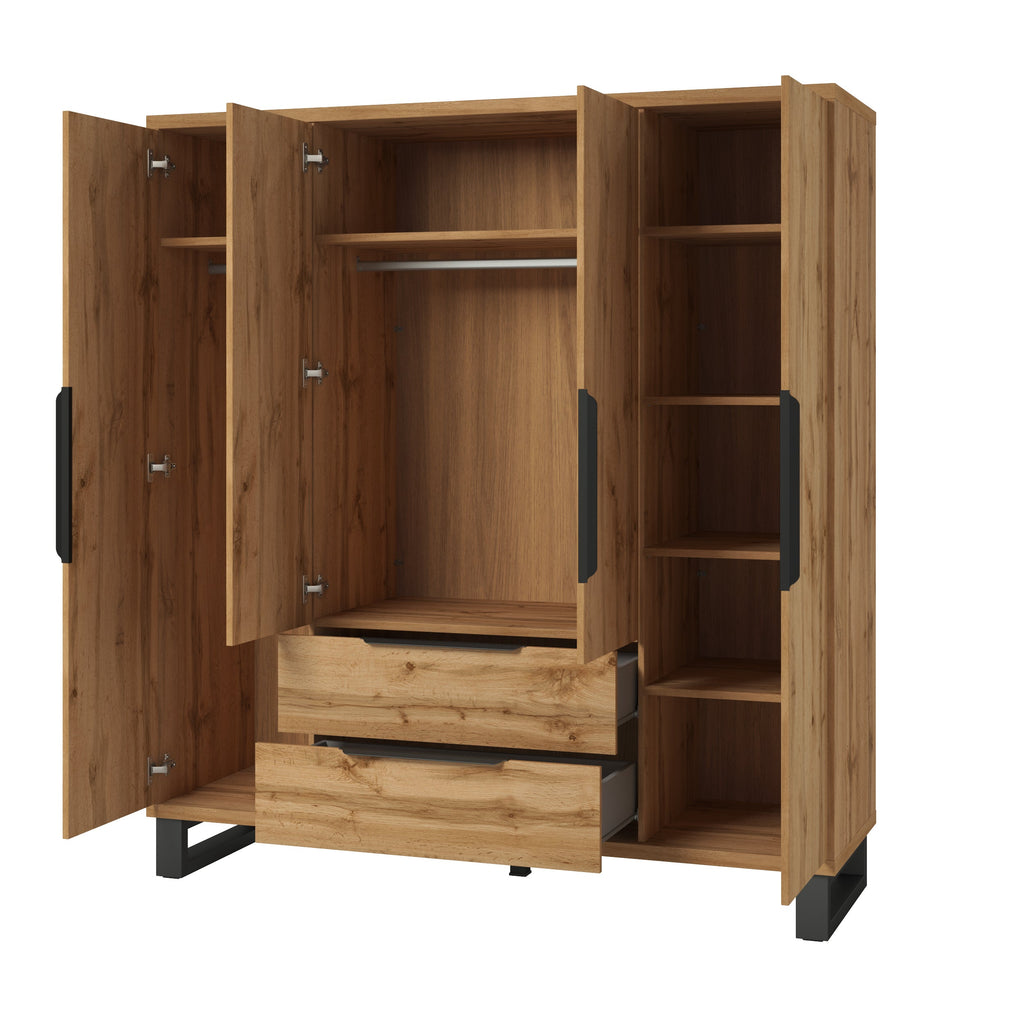 Alin 4 Door 2 Drawer Wardrobe W191cm
