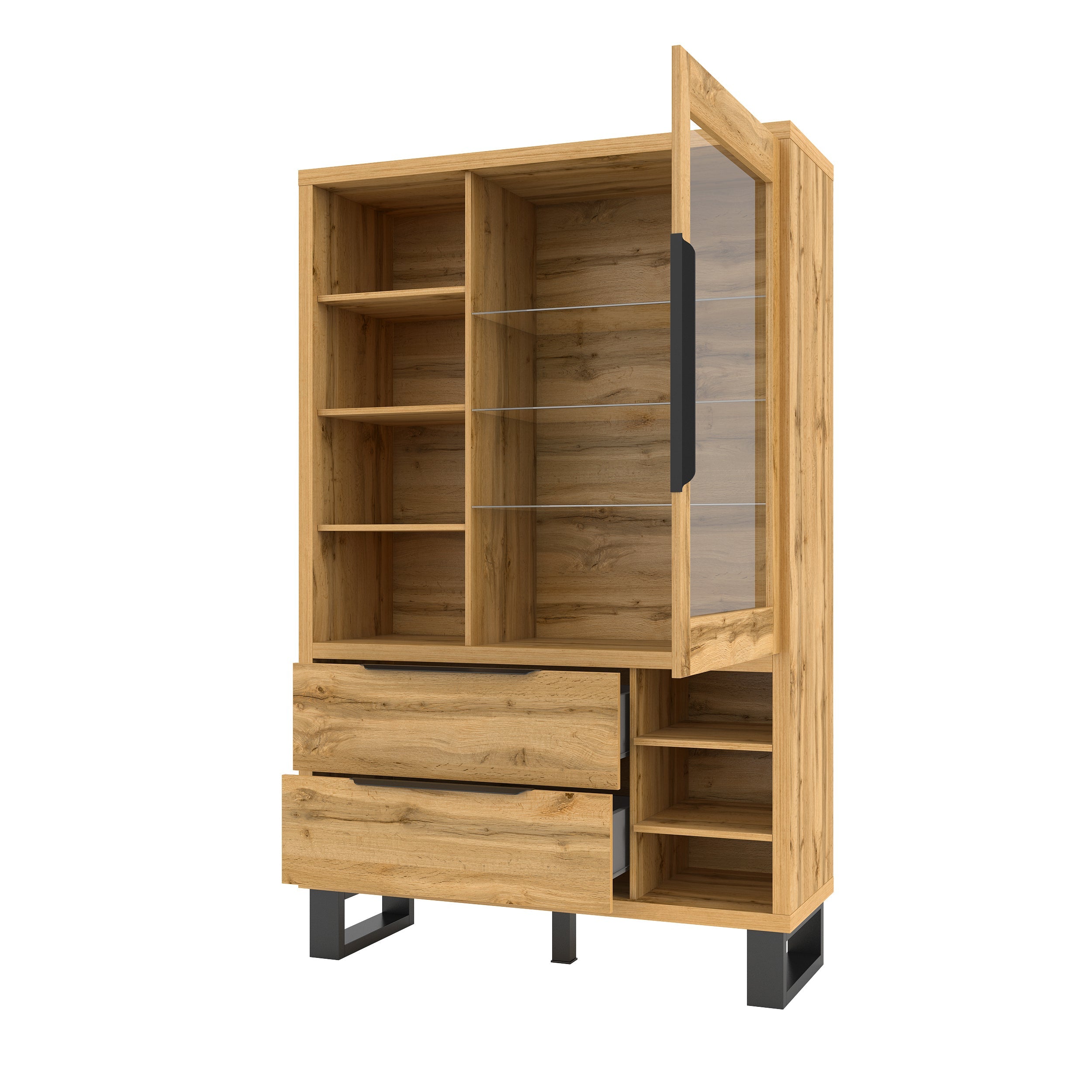 Alin 2 Door 3 Drawer Display Cabinet  W120cm (8)