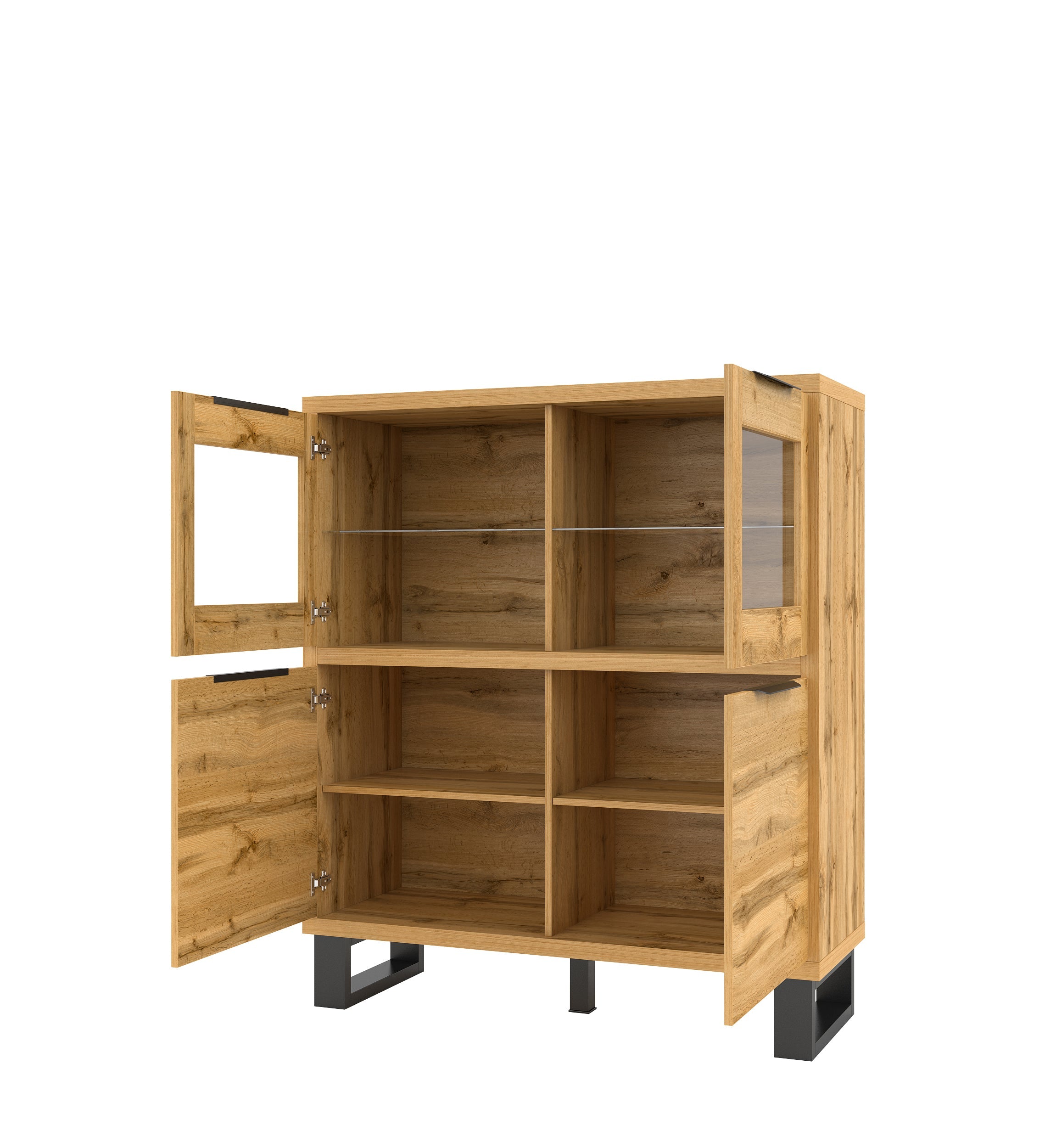 Alin 4 Door display Cabinet Short W120cm (3)