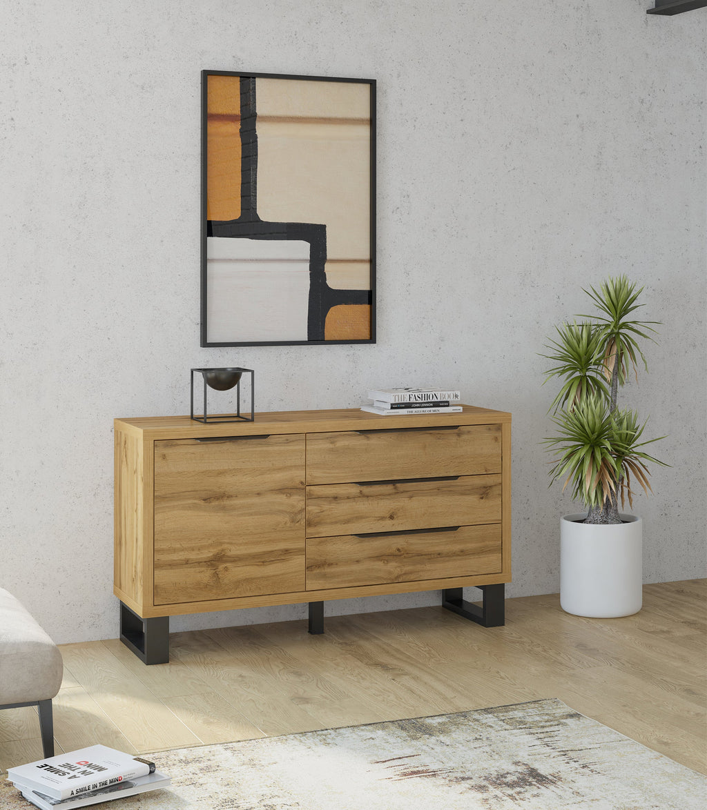 Alin 1 Door 3 Drawer Sideboard W99cm (4)
