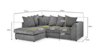 Harley Jumbo Left / Right Hand Corner Sofa
