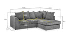Harley Jumbo Left / Right Hand Corner Sofa