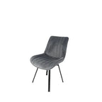Rita Swivel Velvet Grey Chair