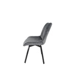 Rita Swivel Velvet Grey Chair
