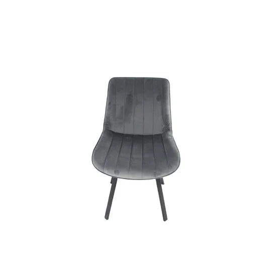 Rita Swivel Velvet Grey Chair