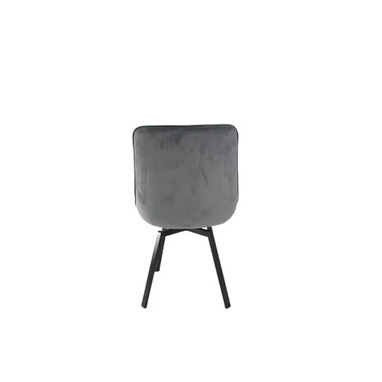 Rita Swivel Velvet Grey Chair