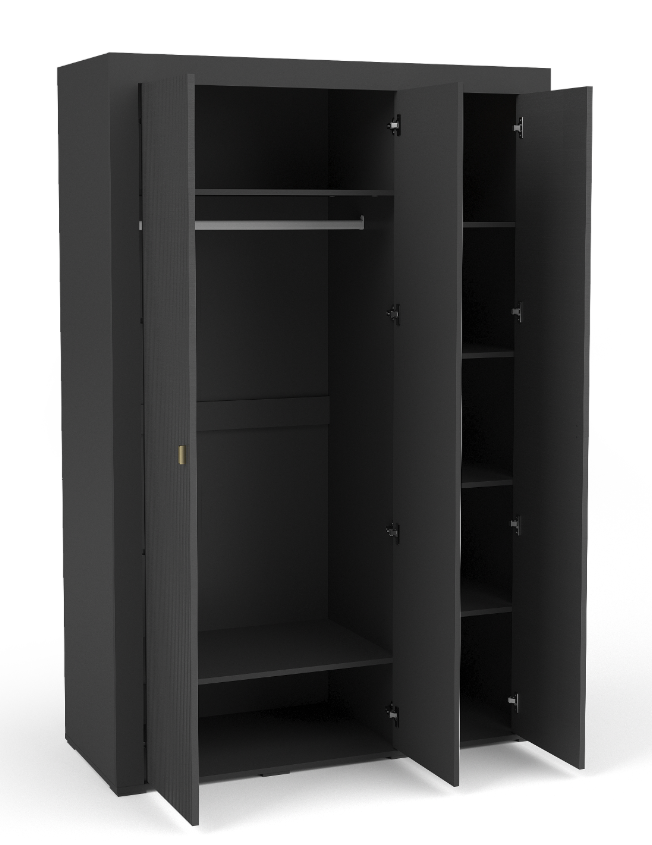 Mikado Triple Door Wardrobe with Mirror W137cm