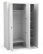 Mikado Triple Door Wardrobe with Mirror W137cm