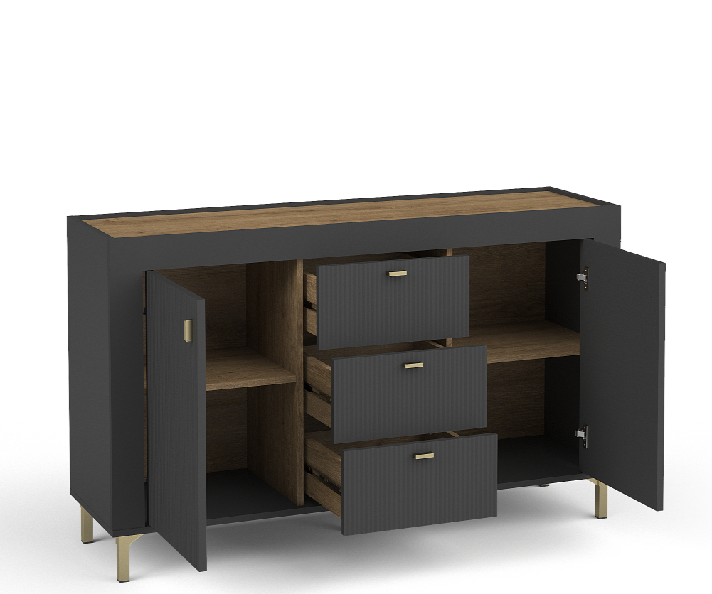 Mikado 2 Door 3 Drawer Sideboard W137cm