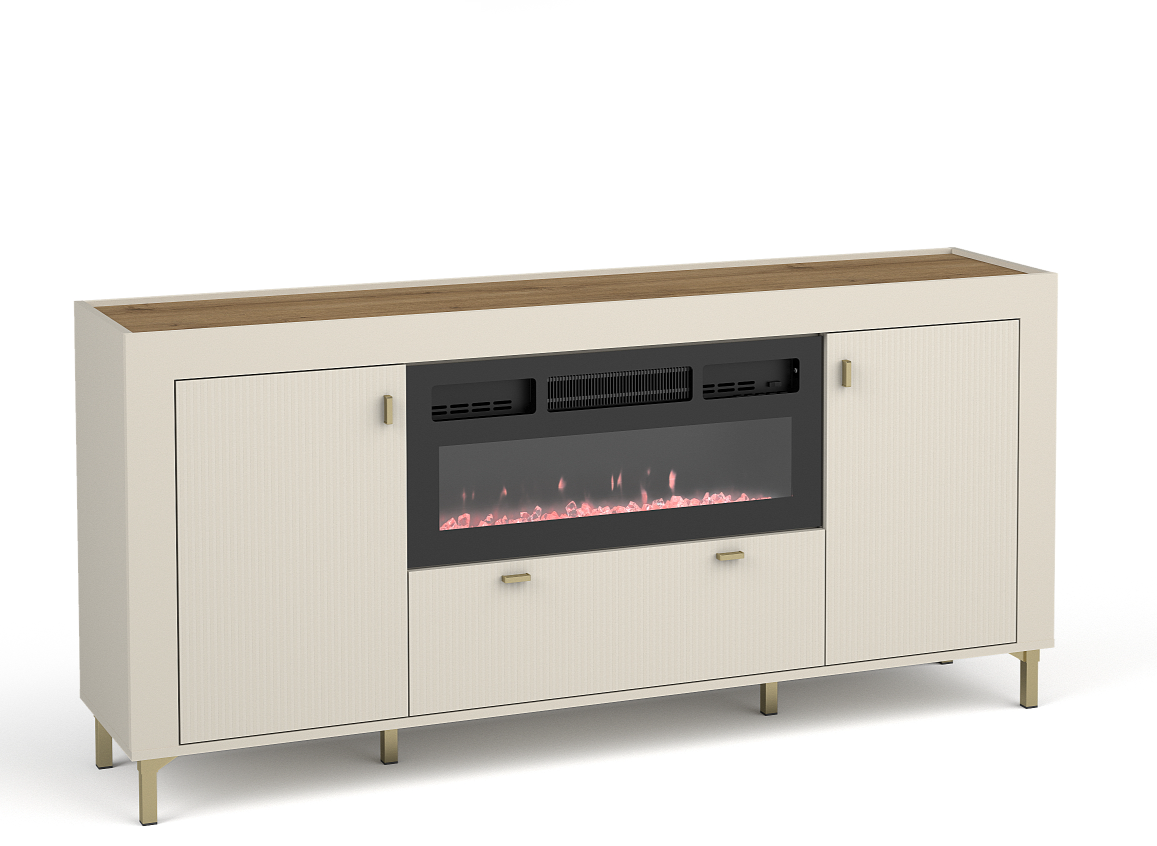 Mikado Sideboard with Fireplace W177cm