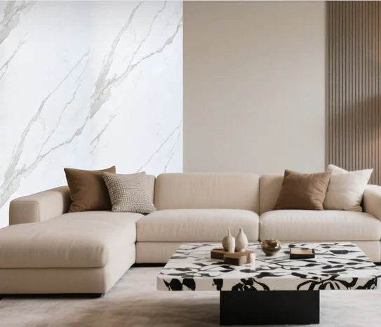 Wall Panel (Marble Effect Board) 07 - White Marble